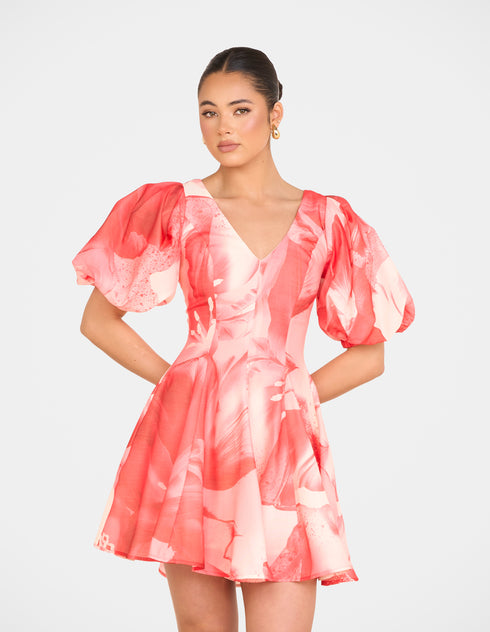 Tiffany Puff Sleeve Mini Dress